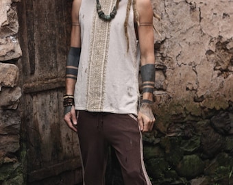 Gift For Him Organic hemp cotton Men tribal Pants