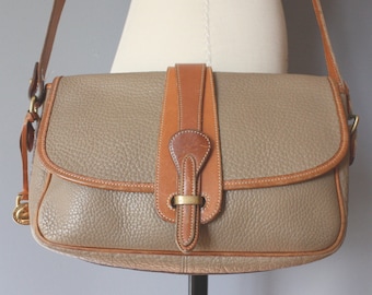 vintage dooney & bourke equestrian purse / front flap satchel