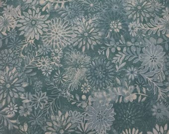 Aqua 100 percent cotton batik fabric/quilting/by the yard/crafts/apparel/by the yard