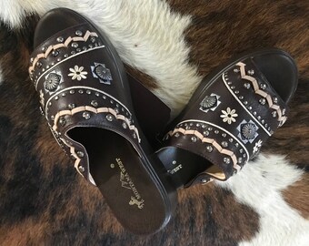 Western Platform Wedges - Size 8