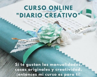 Curso Online "Diario Creativo" (en Español), Encuadernación Creativa, Cuaderno de Ecopiel, Libreta Personalizada, Cuaderno Artesanal