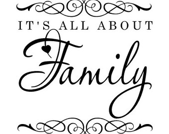 It's all about Family Vinyl Wall Decal