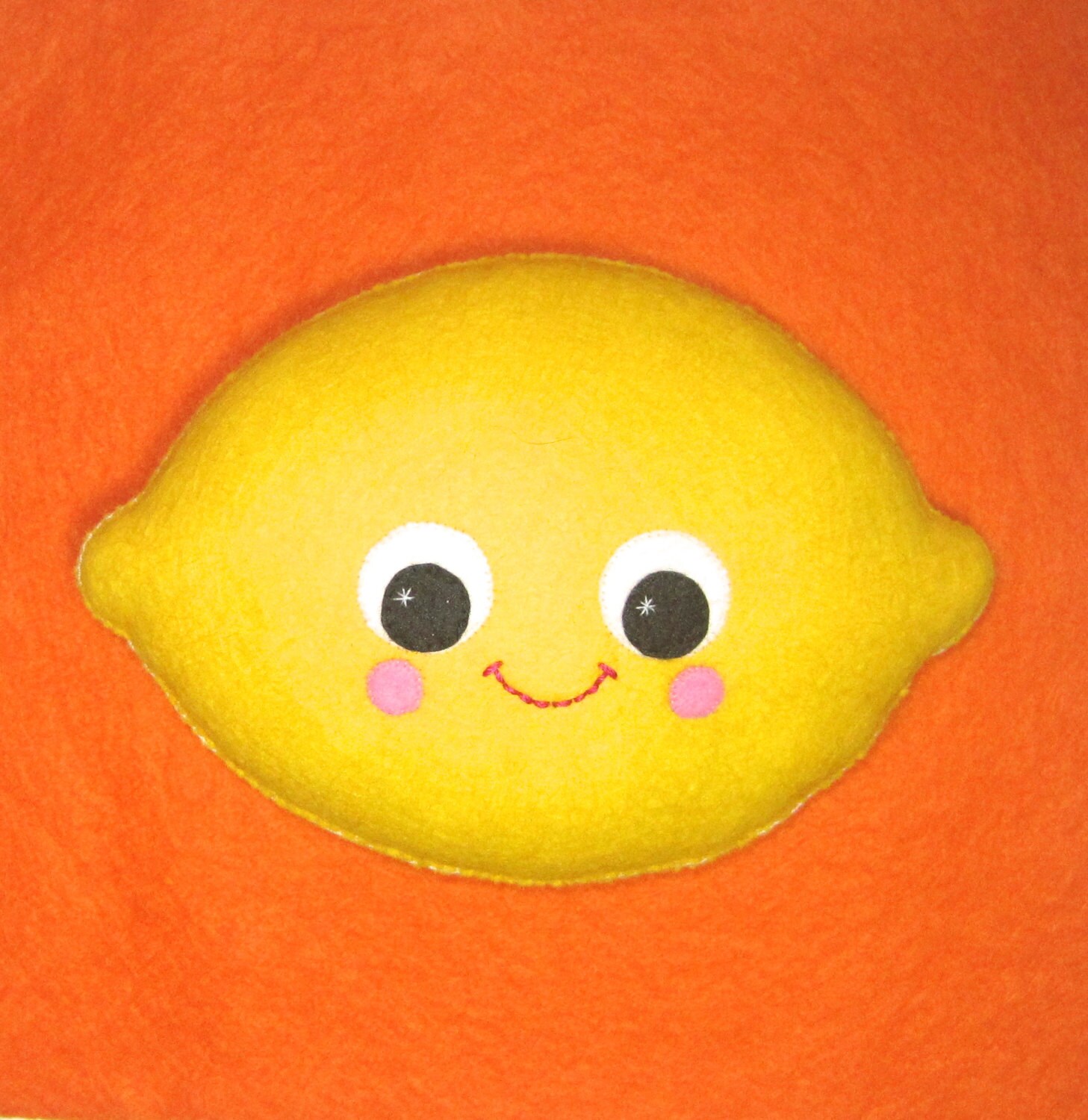 Lemon Plush Kawaii Decor Cute Fruit Decor Cute Felt