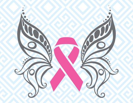 Download Cancer Awareness Butterfly SVG Breast Cancer Ribbon Digital