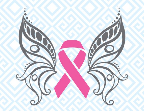 Download Cancer Awareness Butterfly SVG Breast Cancer Ribbon Digital