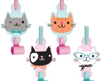 Cat party blowout / Cat's birthday/ Cat birthday party / kitty / kitten/ blowout / cat party/ party favors