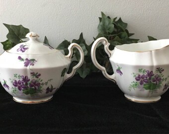 1960's Adderley Sugar and Creamer Set