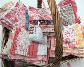 Scrap pack quilt bundles pieces for projects, arts, crafts, hearts, sewing