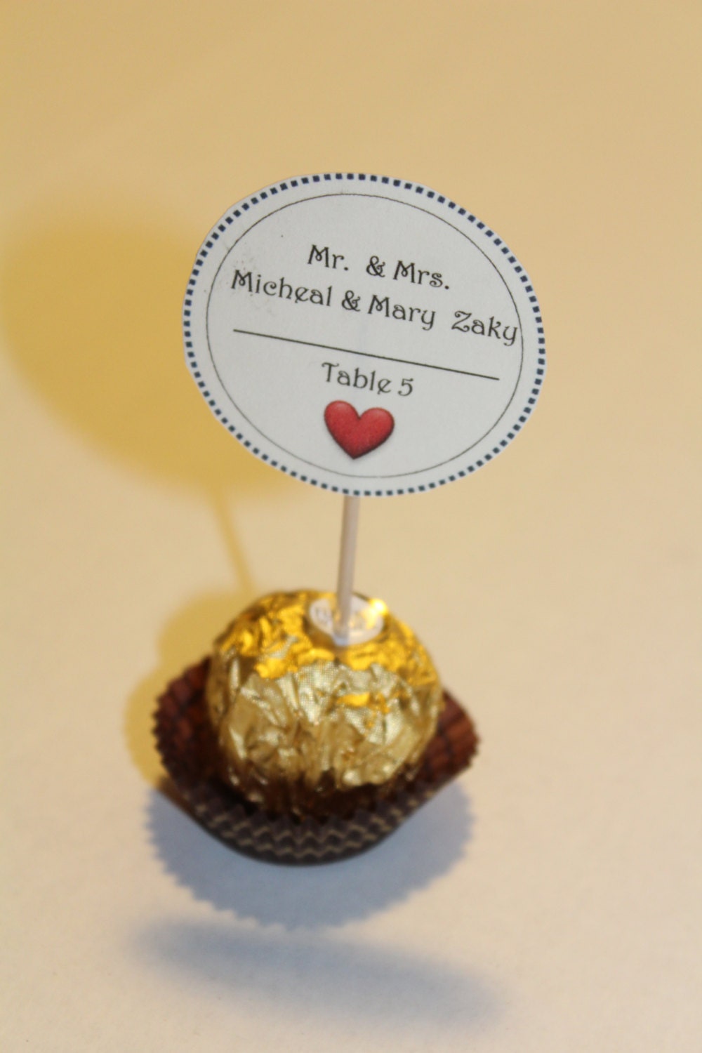 Ferrero Rocher Chocolate Place cards Perfect for any Event