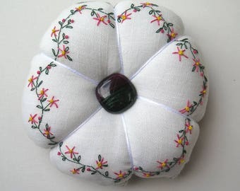 Hand Embroidered Pincushion