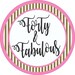 Forty & Fabulous Vinyl Stickers / Birthday Stickers / Wine Glass Stickers / Party Stickers