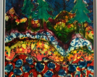 Forest Mystery Original batik painting