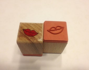 small lips rubber stamp, 13 mm (SB2)