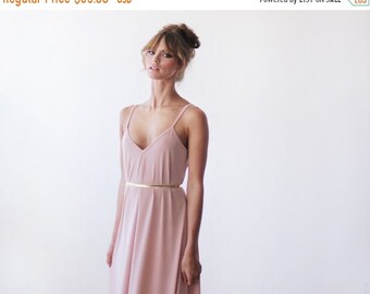 Pink maxi straps dress, Maxi pink lining dress 1026