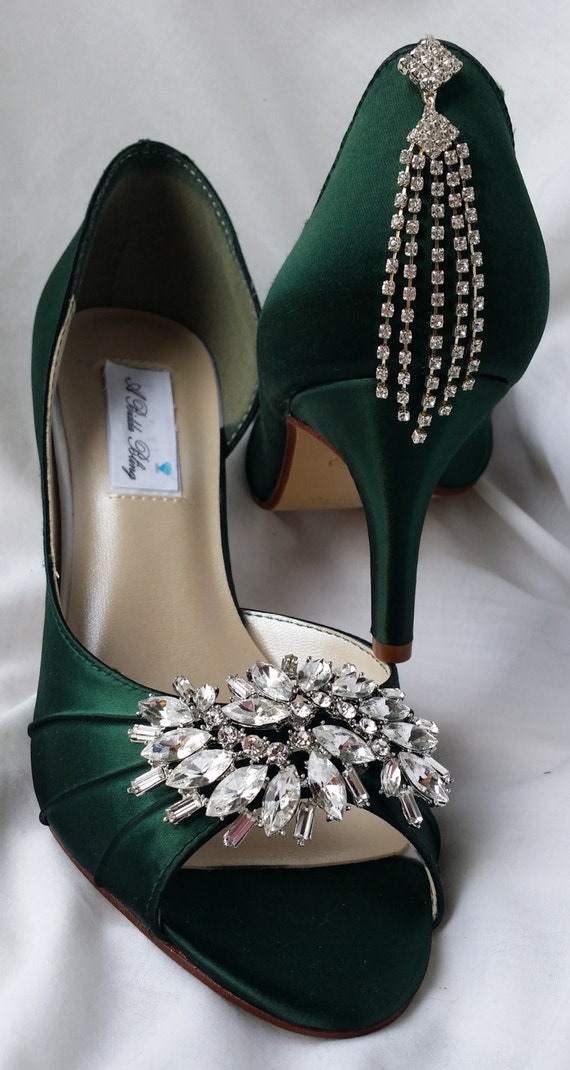 Hunter Green Wedding Shoes Hunter Green Bridal Shoes with