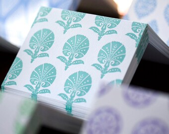 Turkish Flower Letterpress Card Set