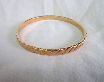 Vintage Designer Monet Gold Tone Bangle Bracelet Nice