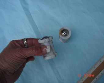 Vintage Marble Salt and Pepper Shakers