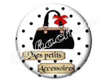 1 cabochon 25mm glass, accessory bag