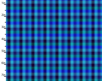 Peppered Stripes in Vibrant Blue Plaid (Woven Cotton Fabric) by Pepper Cory from the Peppered Cottons Fancies collection for Studio E