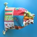 Funny birds drawstring bag, Colourful project string bag, Handmade fabric bag, little girl small bag, ballet shoes bag