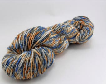Hand dyed Yarn Sparkling Silver Ocean Sunset 100 gram skein handdyed hand-dyed