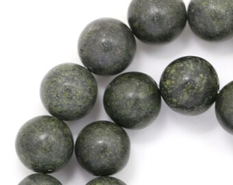 Russian Serpentine (Darker) Beads - 10mm Round