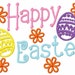 Easter Embroidery Design " Happy Easter " Embroidery Saying 4x4 5x7 6x10 hoop Instant Download