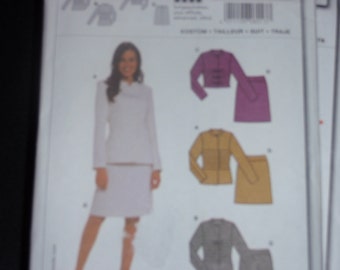 Burda 8013 Women Fitted Suit Jacket and Skirt Size 8-20 Uncut New