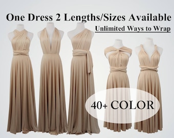 Champagne bridesmaid dress long infinity dress short convertible bridesmaid dress infinity dress long maxi dress wedding dress