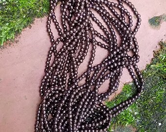 Dark Bronze Fire Polish Round Beads 3mm (100 ct)