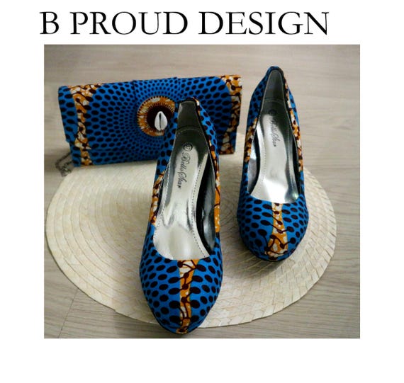 ANKARA HEELS + PURSE