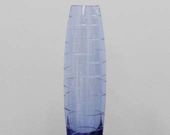 GROSSE EISCH GLASVASE - Geschliffen - Kunstglas - 70's