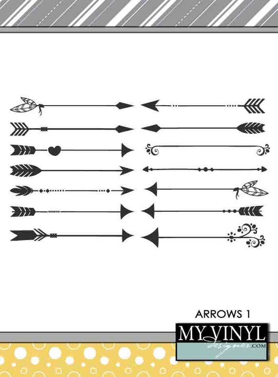 Arrow SVG Files Tribal Arrow Clip Art Cuttable SVG