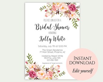 bridal shower invitation template bridal shower invitation