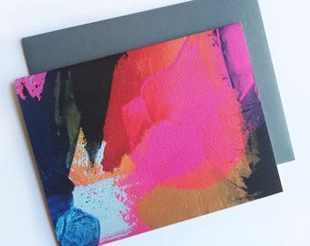 Colorful Abstract Painting Card