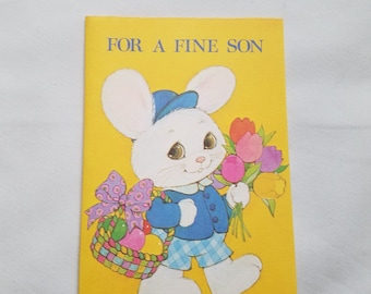 Vintage Son Easter Card Boy Young NOS Unused