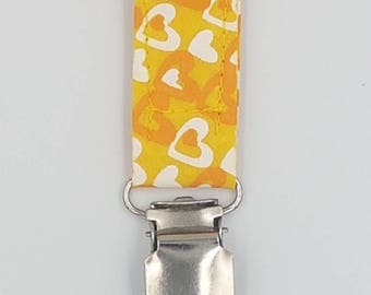 Pacifier yellow/orange heart