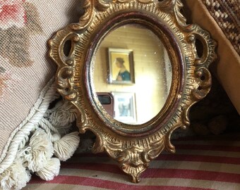 Italian Florentine Wood Gold Ornate Mirror