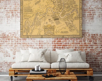 Old Map of Fort Wayne Indiana 1868 Map Antique Restoration Old Map of Fort Wayne Indiana 1868 Map Antique Restoration