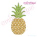 Fancy Pineapple Fruit Welcome Fill Stitch Instant Download Machine Embroidery Design File