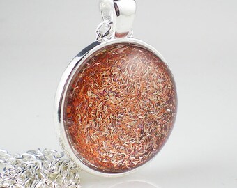Glittery Copper Bronze Nail Polish Necklace Essie Tassel Shaker Nail Polish Jewelry
