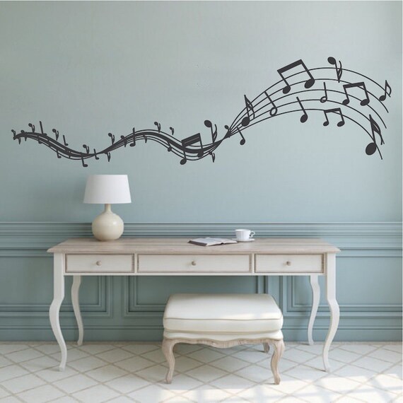 Music Melody Wall Decal Musicians Wall Art Removable Music