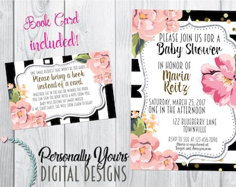 Floral Chic Baby Shower Invitation