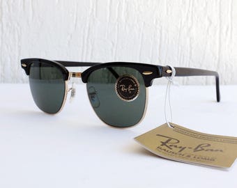 Vintage NOS B&L RAY-BAN Clubmaster W0365 G-15 49mm Sunglasses
