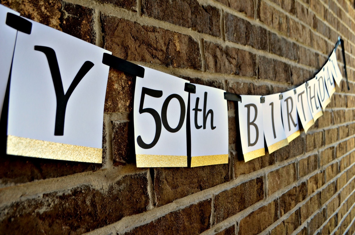 Happy 50th Birthday. 50th Birthday Banner. Happy 50th