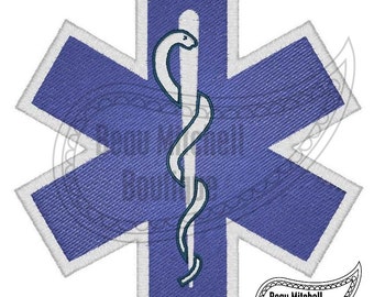 Star of life embroidery design