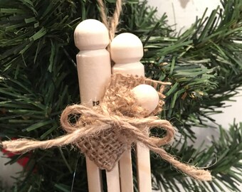 Baby Jesus, Mary and Joseph Christmas Ornament