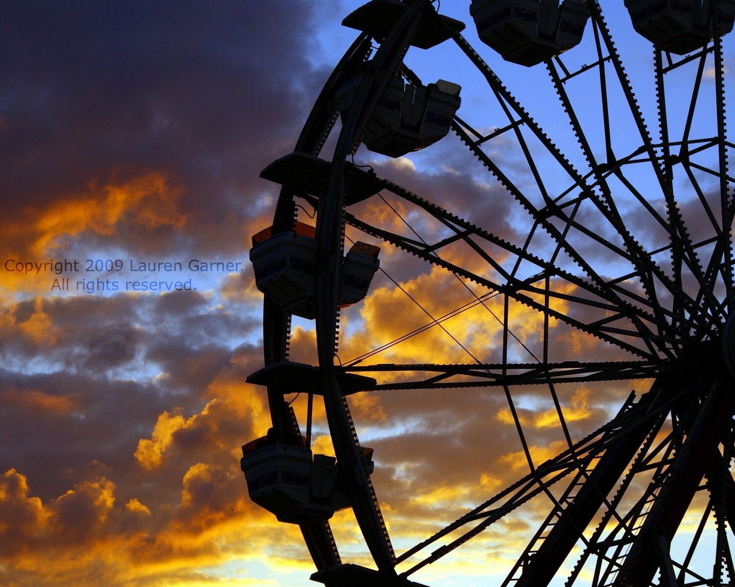 Ferris Wheel Sunset Fair Carnival Photography Geometric1500 x 1199