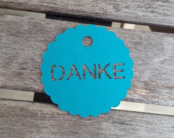 10 tags/gift tag "Thank you" any other language possible